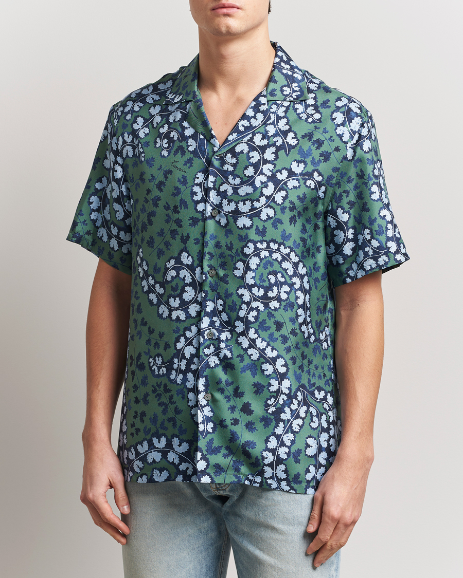 Herren | Hemden | Lanvin | Rateau Print Bowling Shirt Sage Green