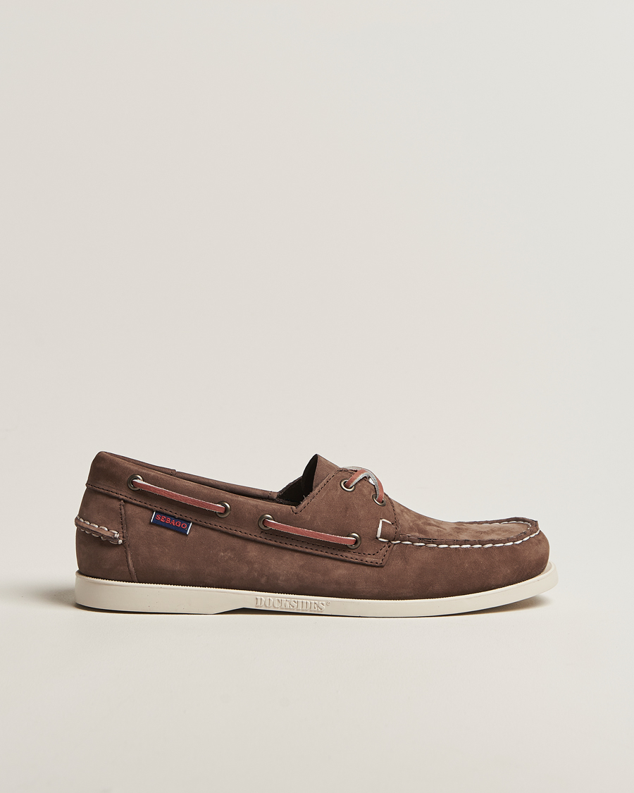 Herren | Segelschuhe | Sebago | Docksides Portland Nubuck Boat Shoe Dark Brown