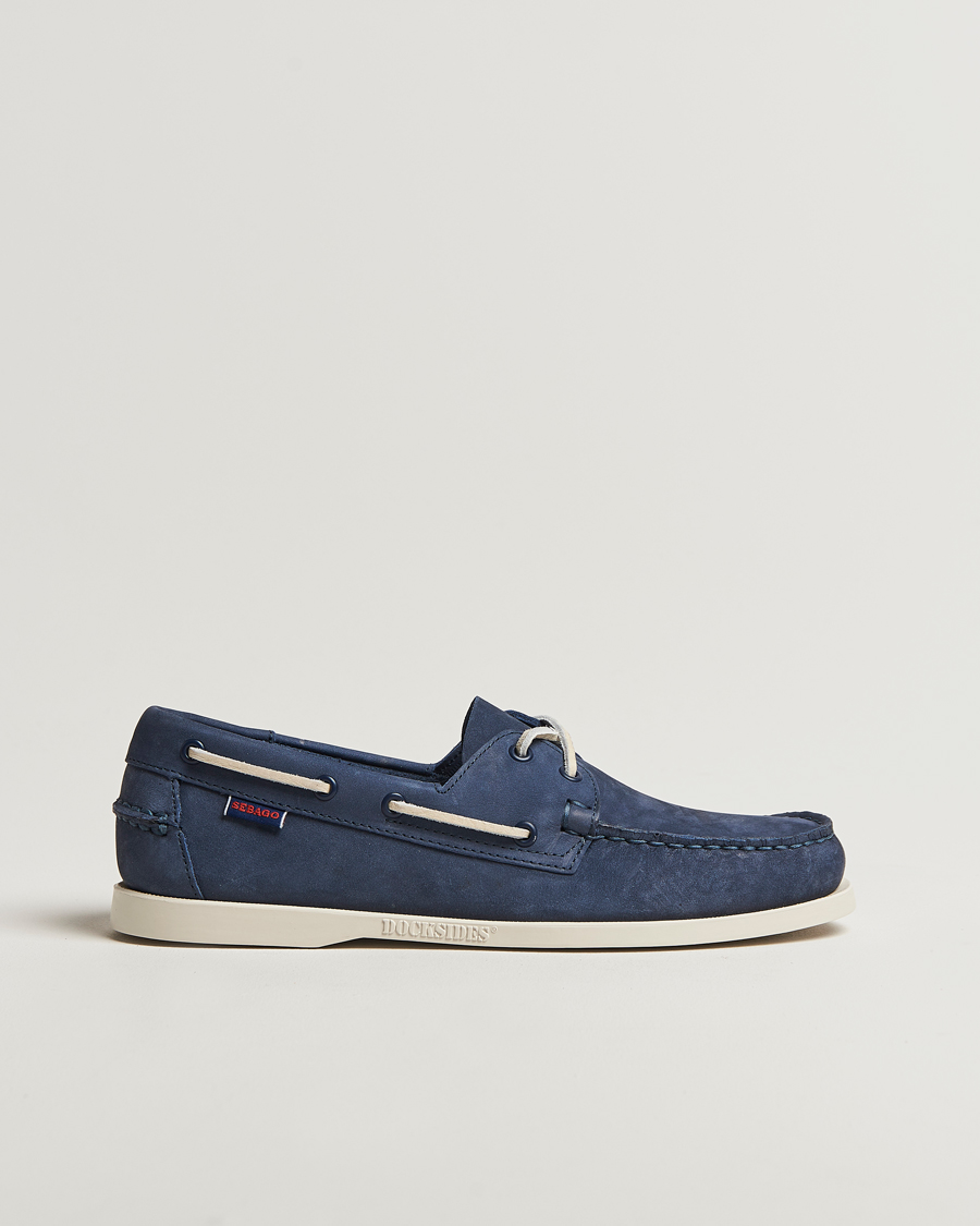 Herren | Segelschuhe | Sebago | Docksides Portland Nubuck Boat Shoe Blue Navy