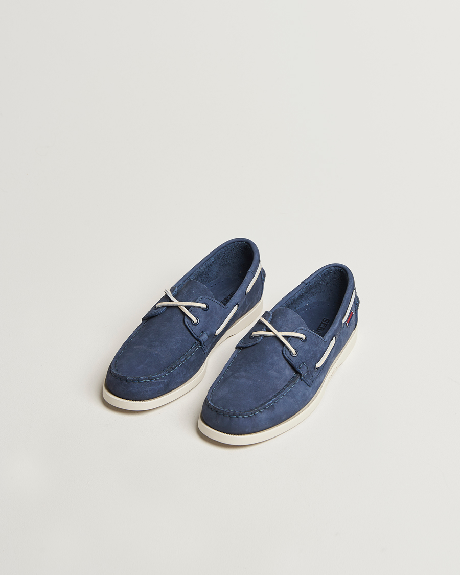 Herren | Segelschuhe | Sebago | Docksides Portland Nubuck Boat Shoe Blue Navy