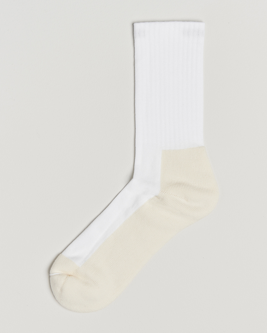 Herren | Unterwäsche | Sweyd | Two Tone Cotton Socks Off White/White