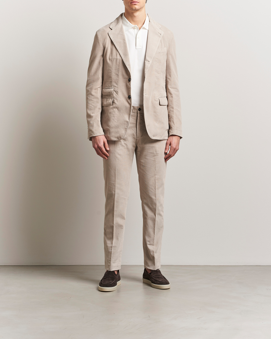 Herren | Anzüge | Massimo Alba | Sloop Baby Corduroy Suit Beige