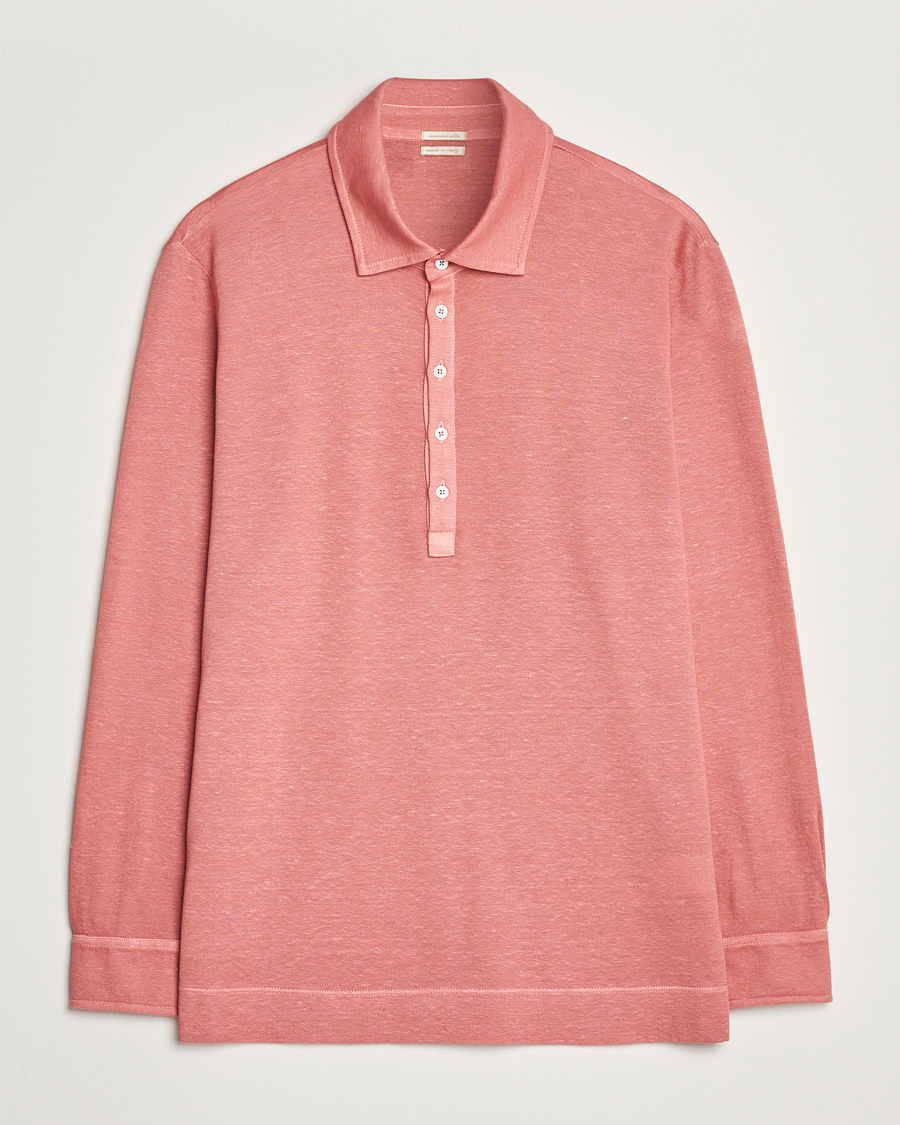 Herren | Poloshirts | Massimo Alba | Raya Long Sleeve Polo Coral