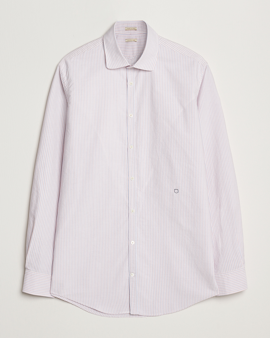 Herren | Hemden | Massimo Alba | Canary Striped Cotton Shirt Blue/Red