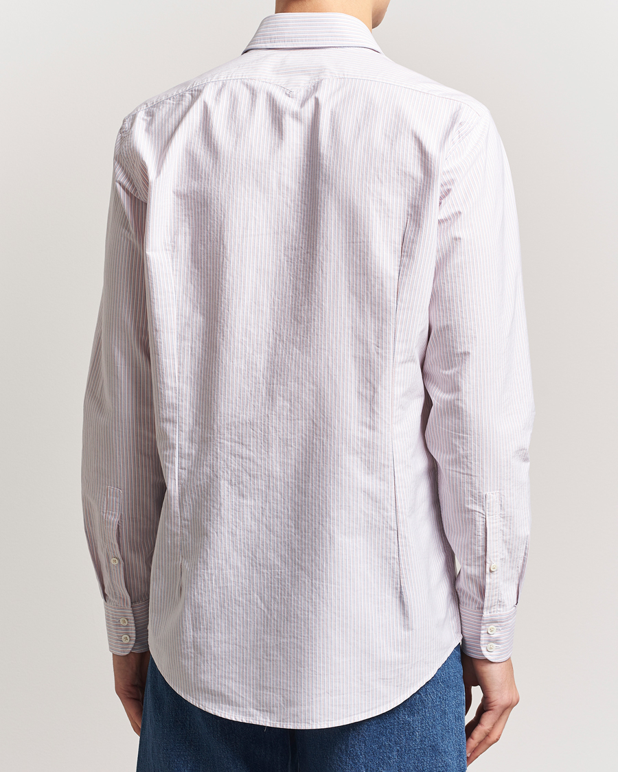 Herren | Hemden | Massimo Alba | Canary Striped Cotton Shirt Blue/Red
