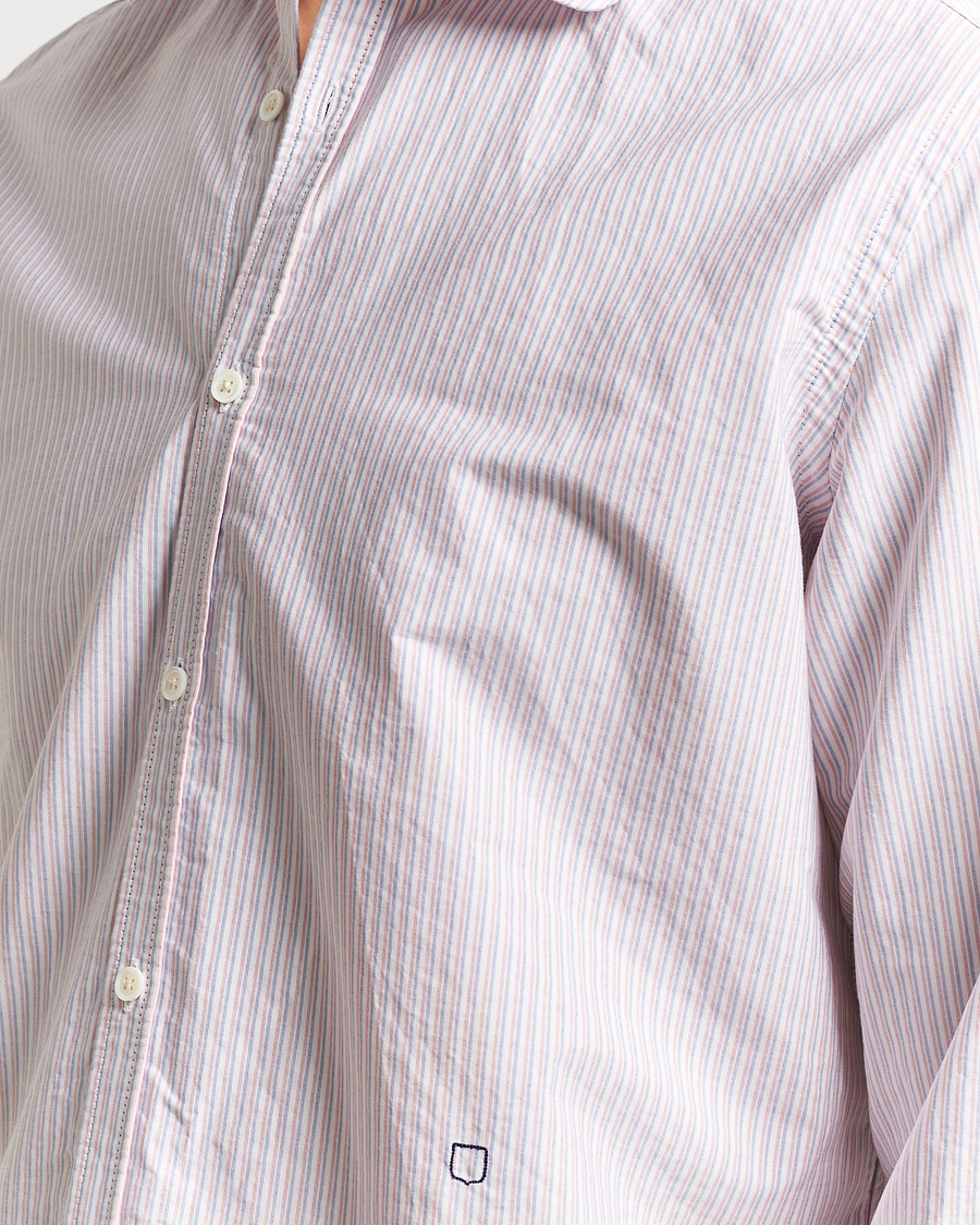 Herren | Hemden | Massimo Alba | Canary Striped Cotton Shirt Blue/Red