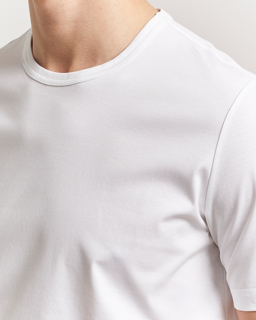 Herren | T-Shirts | Tiger of Sweden | Olaf Mercerized Cotton T-Shirt Pure White
