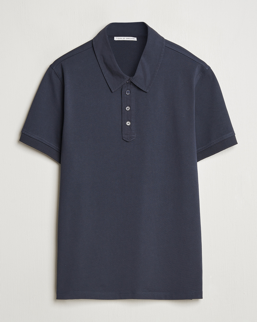 Herren | Poloshirts | Tiger of Sweden | Ronen Cotton Polo Light Ink