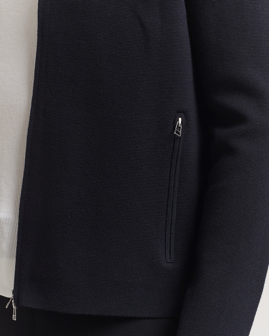 Herren | Pullover | Tiger of Sweden | Celyn Cotton/Wool Full Zip Light Ink