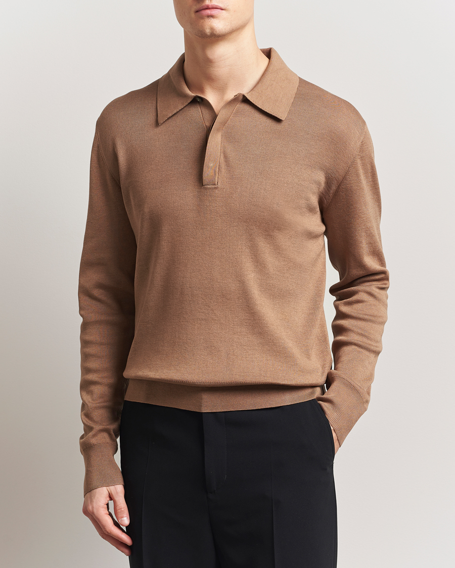Herren | Pullover | Tiger of Sweden | Appleton Knitted Polo Tawny Brown