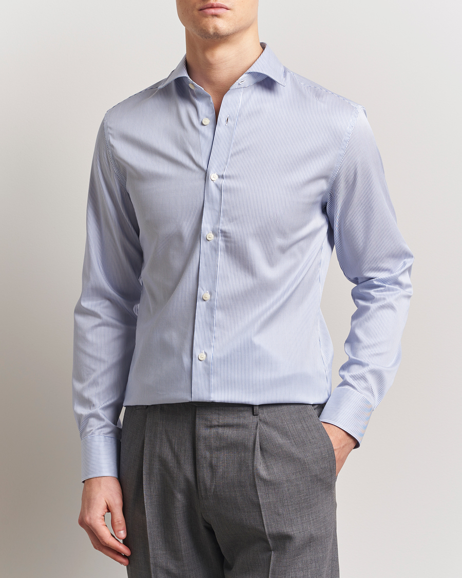 Herren | Hemden | Tiger of Sweden | Adley Cotton Striped Shirt Blue