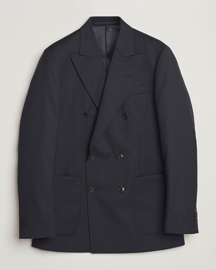 Herren | Sakkos | Tiger of Sweden | Joachim Wool Double Breasted Blazer Dark Ink