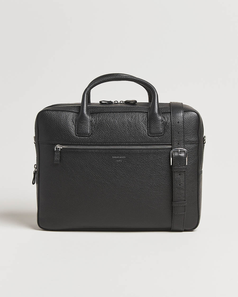 Herren | Taschen | Tiger of Sweden | Beridare Double Zip Leather Briefcase Black
