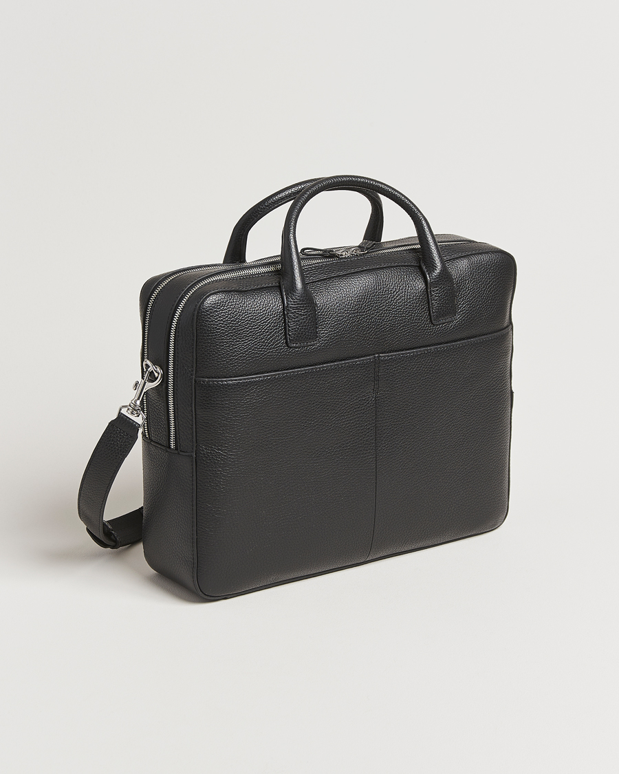 Herren | Taschen | Tiger of Sweden | Beridare Double Zip Leather Briefcase Black