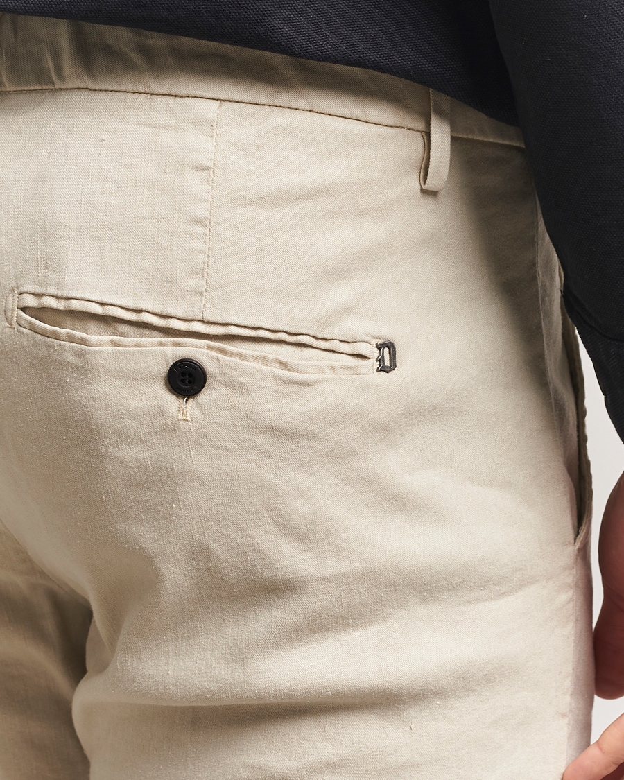 Herren | Hosen | Dondup | Gaubert Linen Stretch Chinos Ecru