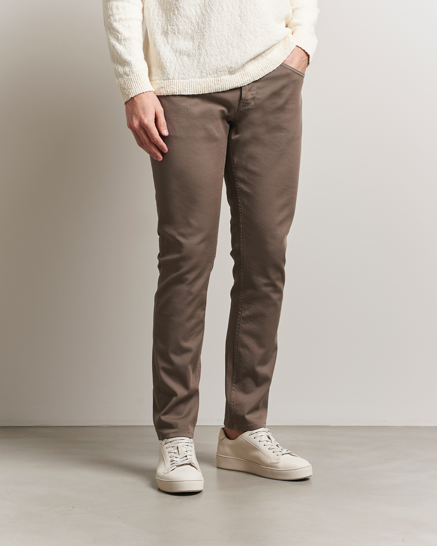 Herren | Hosen | Dondup | George Gabardine 5-Pocket Pants Brown