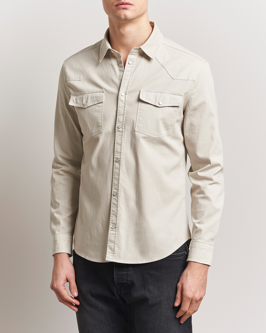 Herren | Hemden | Dondup | Slim Fit Pocket Denim Shirt Ecru