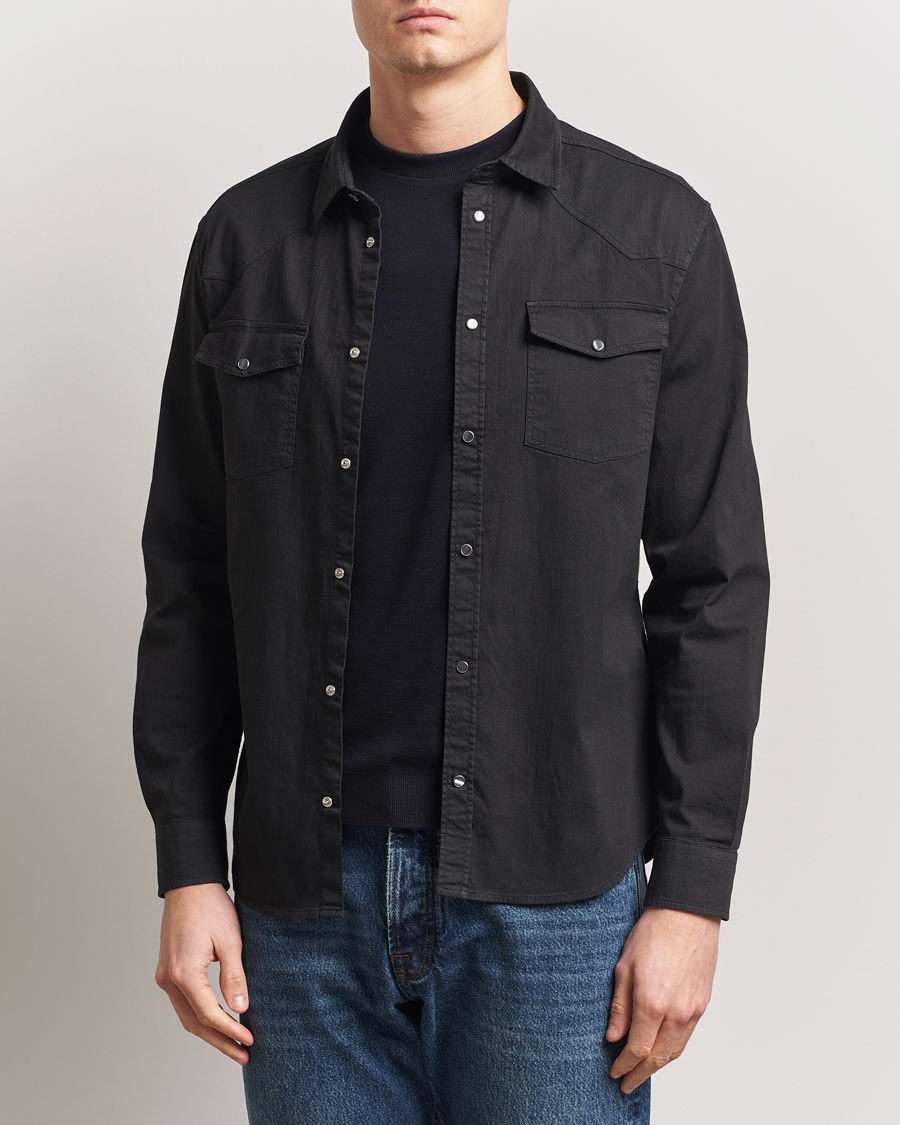 Herren | Hemden | Dondup | Slim Fit Pocket Denim Shirt Black