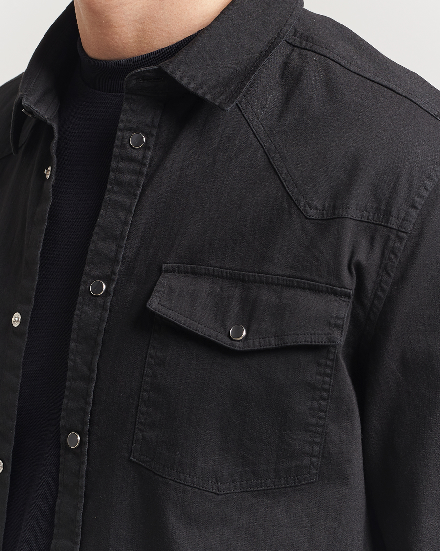 Herren | Hemden | Dondup | Slim Fit Pocket Denim Shirt Black