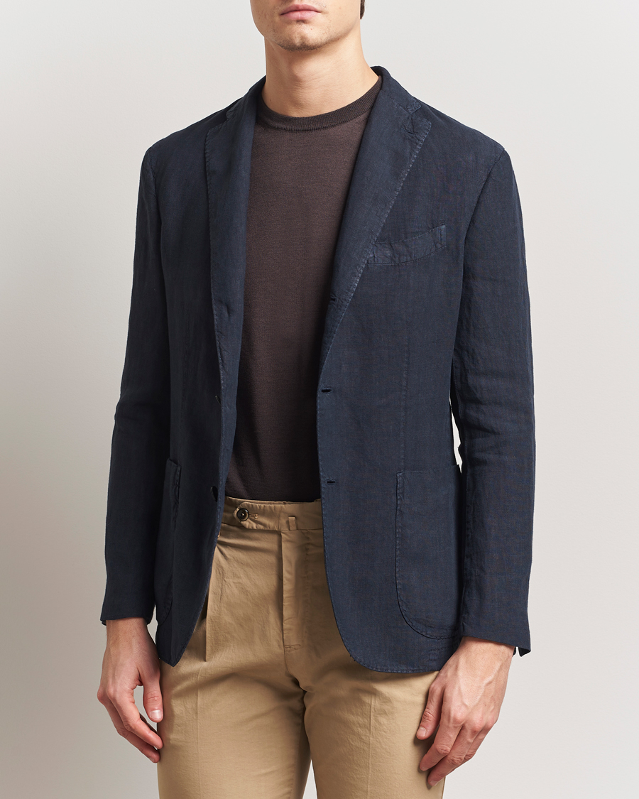 Herren | Sakkos | Boglioli | K Jacket Linen Blazer Navy