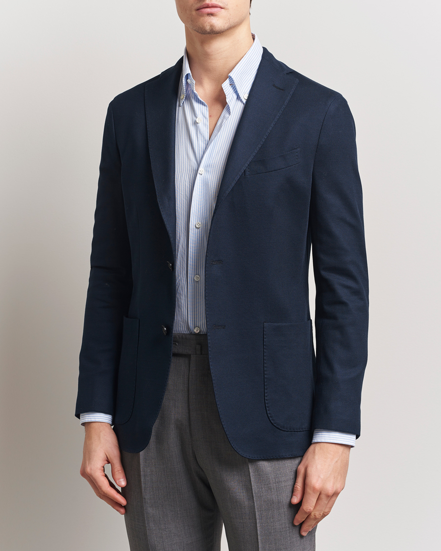 Herren | Sakkos | Boglioli | K Jacket Hopsack Jersey Blazer Navy