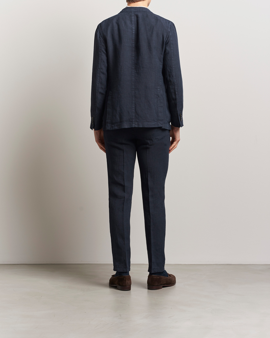 Herren | Anzüge | Boglioli | K Jacket Linen Suit Navy