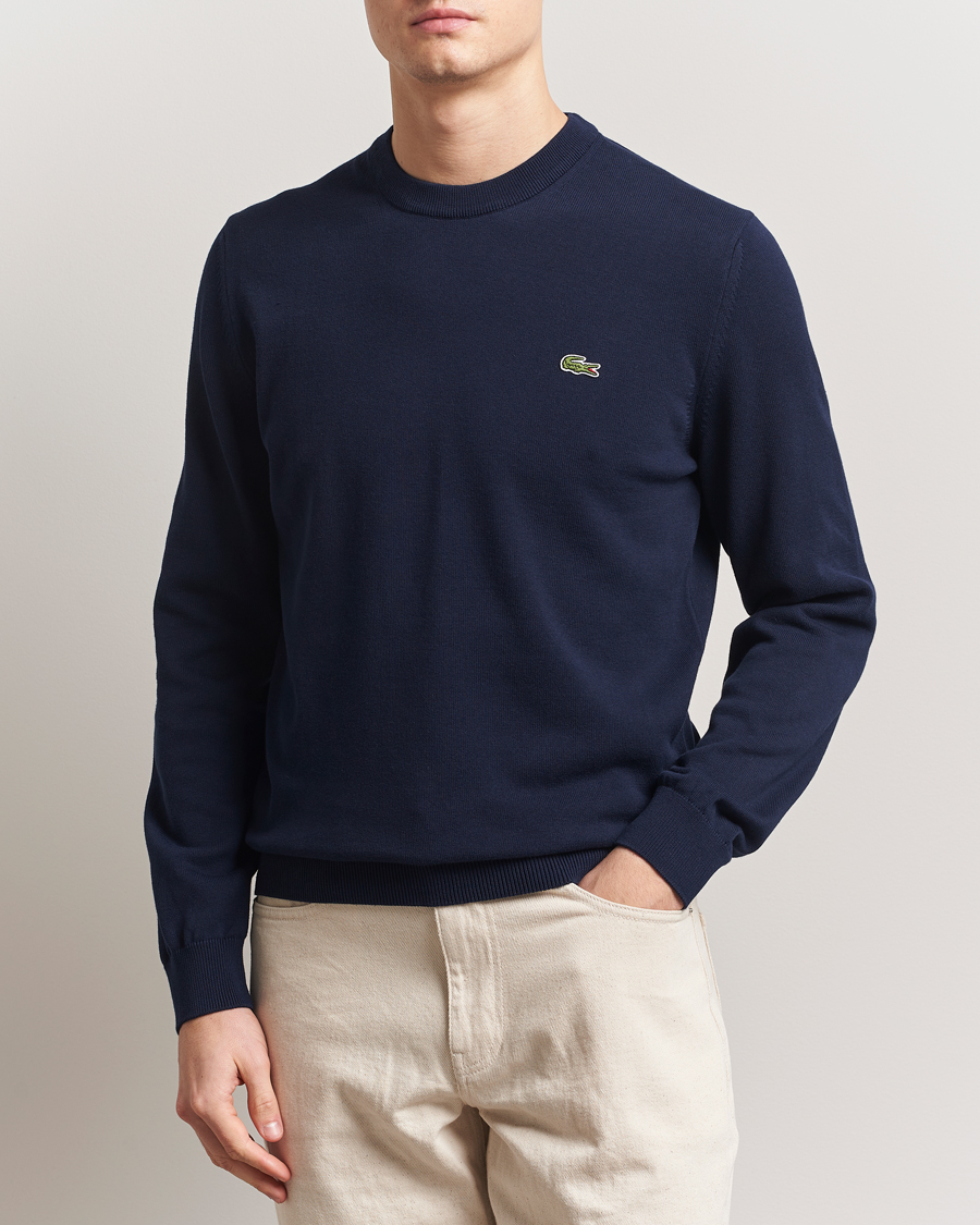 Herren | Pullover | Lacoste | Cotton Knitted Sweater Navy