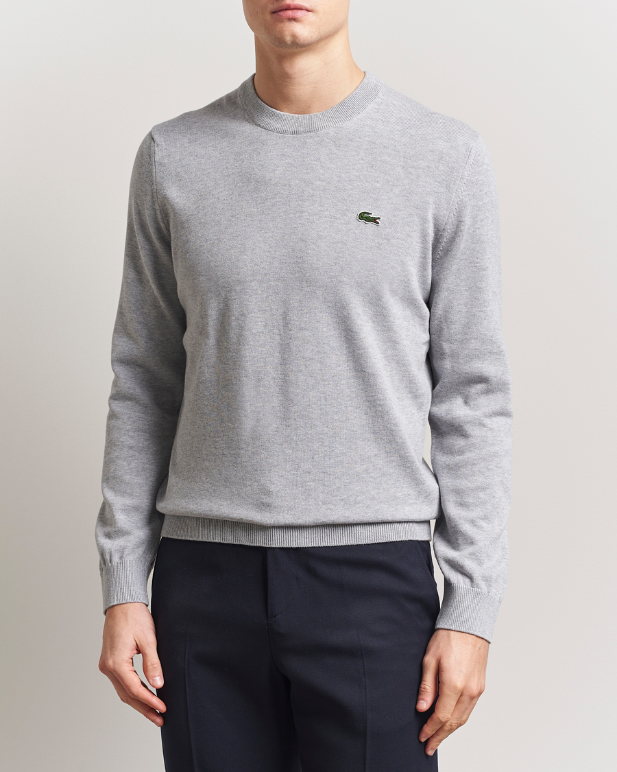Herren | Pullover | Lacoste | Cotton Knitted Sweater Silver Chine