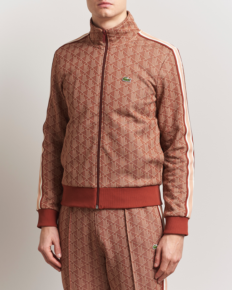 Herren | Pullover | Lacoste | Monogram Full Zip Track Jacket Iberis/Latte