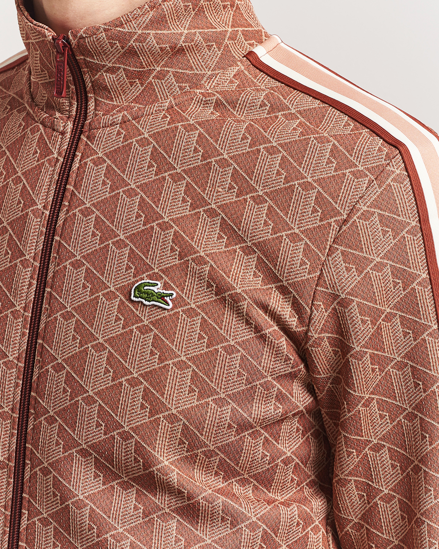 Herren | Pullover | Lacoste | Monogram Full Zip Track Jacket Iberis/Latte