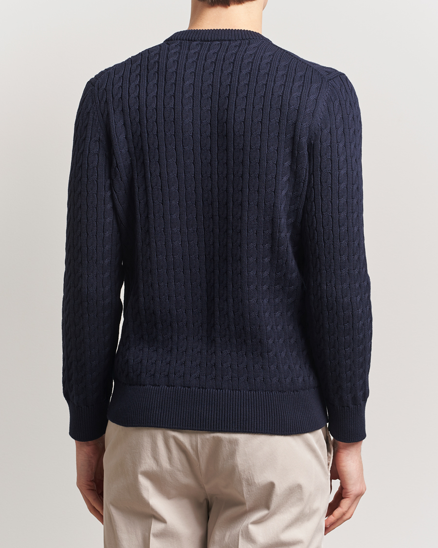 Herren | Pullover | Lacoste | Cotton Cable Sweater Navy