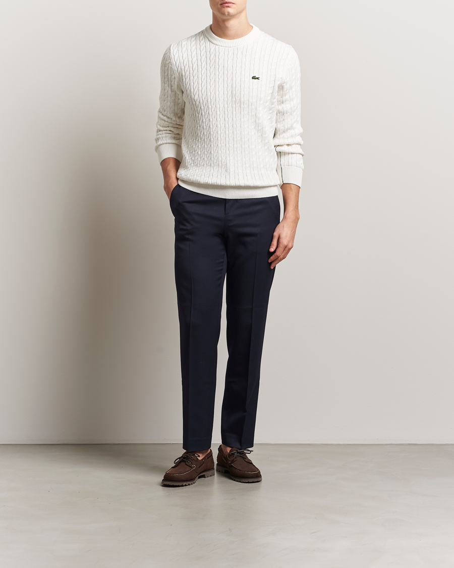 Herren | Pullover | Lacoste | Cotton Cable Sweater Flour