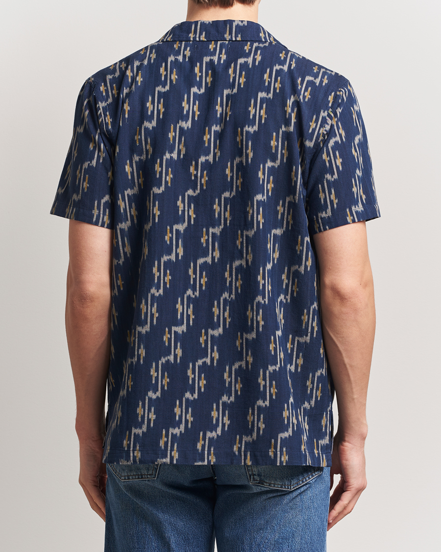 Herren | Hemden | Nudie Jeans | Arvid Printed Short Sleeve Shirt Blueberry