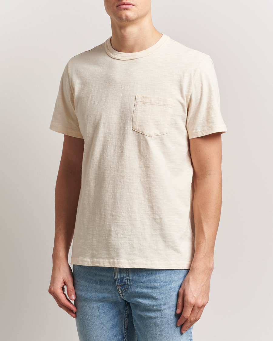 Herren | T-Shirts | Nudie Jeans | Roy Heavy Slub T-Shirt Ecru