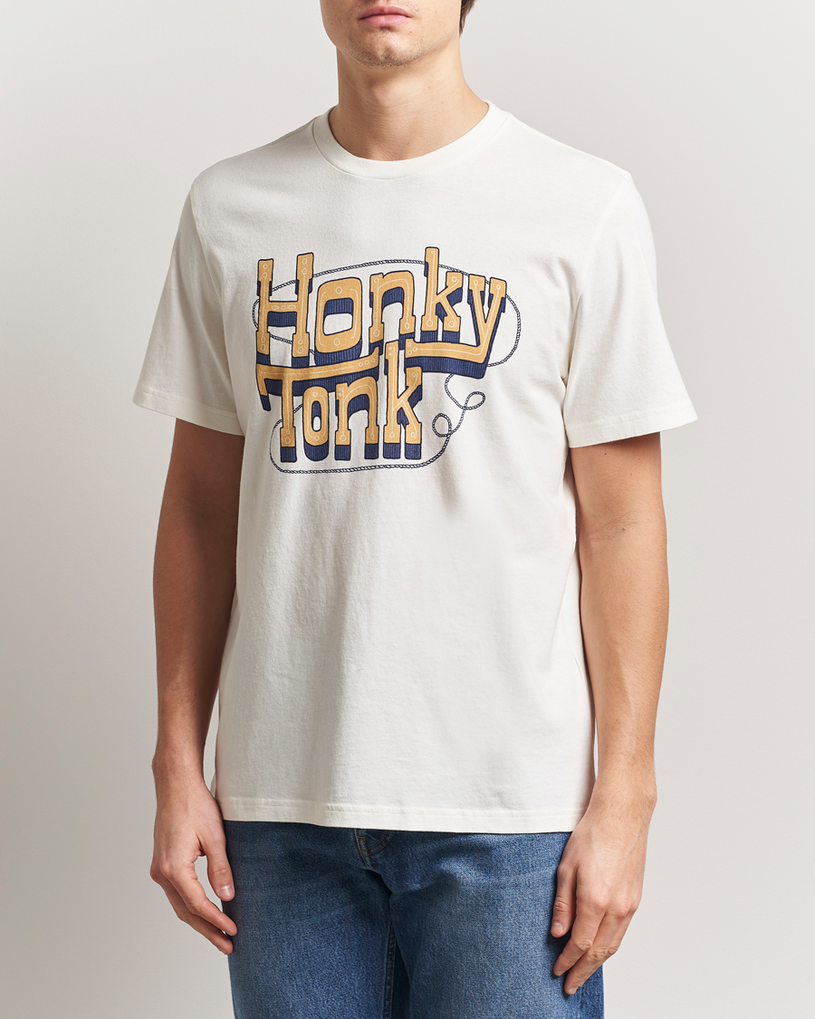 Herren | T-Shirts | Nudie Jeans | Roy Printed T-Shirt Ecru
