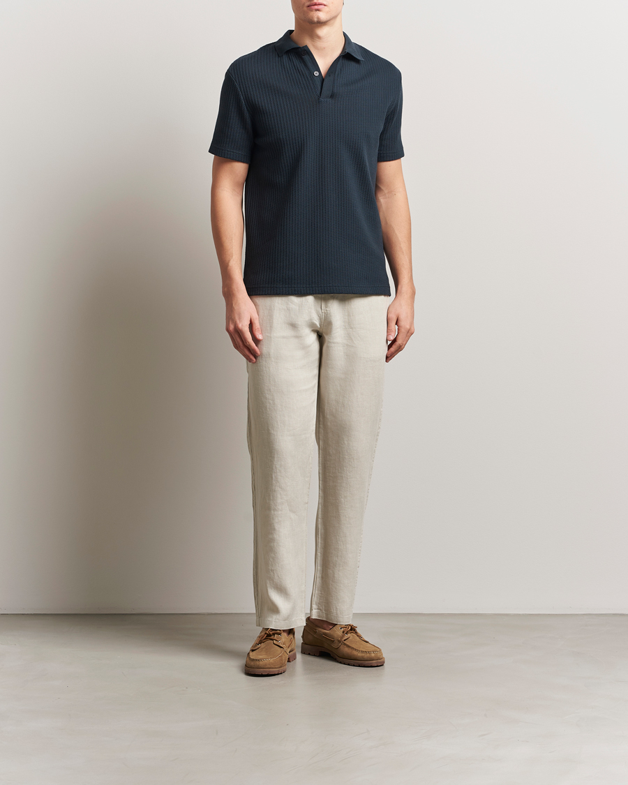 Herren | Poloshirts | Samsøe Samsøe | Jase Structured Knitted Polo Salute Navy