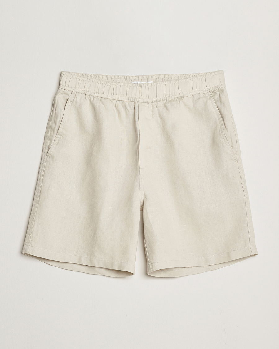Herren | Shorts | Samsøe Samsøe | Jabari Linen Drawstring Shorts Moonstruck