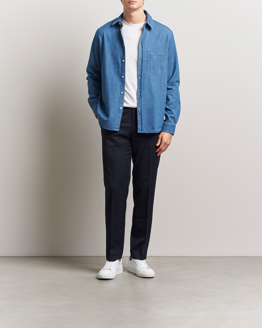 Herren | Hemden | Samsøe Samsøe | Ryan Chambray Shirt Light Blue