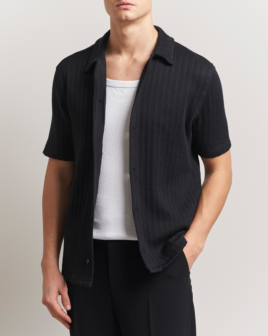 Herren | Hemden | Samsøe Samsøe | Kvistbro Structured Short Sleeve Shirt Black