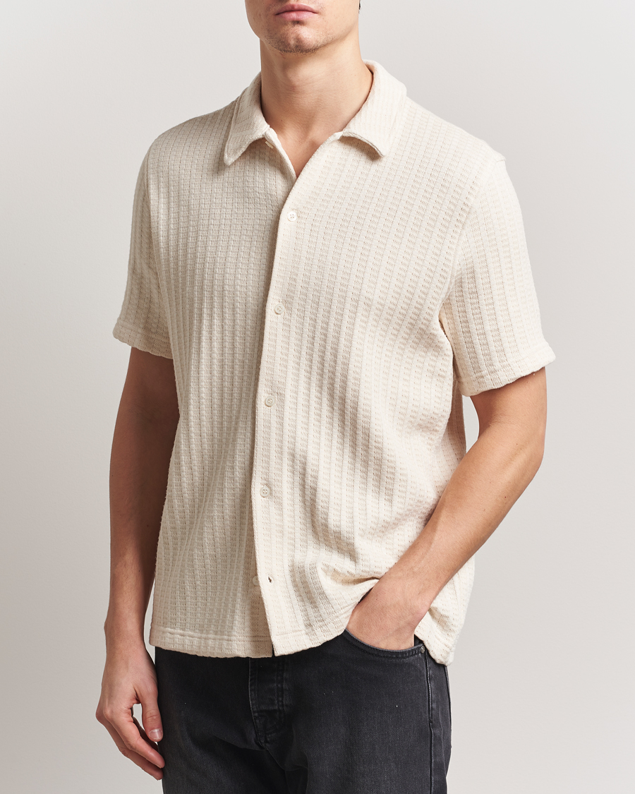 Herren | Hemden | Samsøe Samsøe | Kvistbro Structured Short Sleeve Shirt Clear Cream