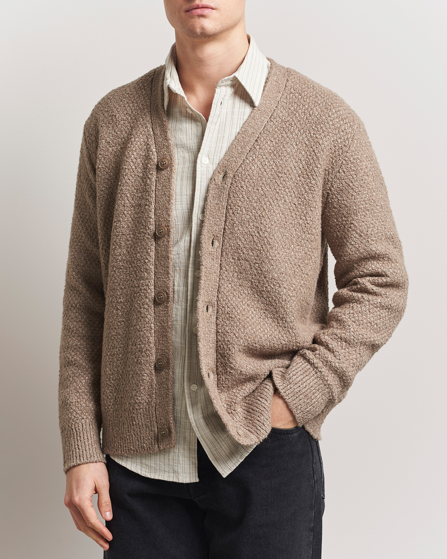 Herren | Pullover | Samsøe Samsøe | Ezra Heavy Knitted Cardigan Greige Melange
