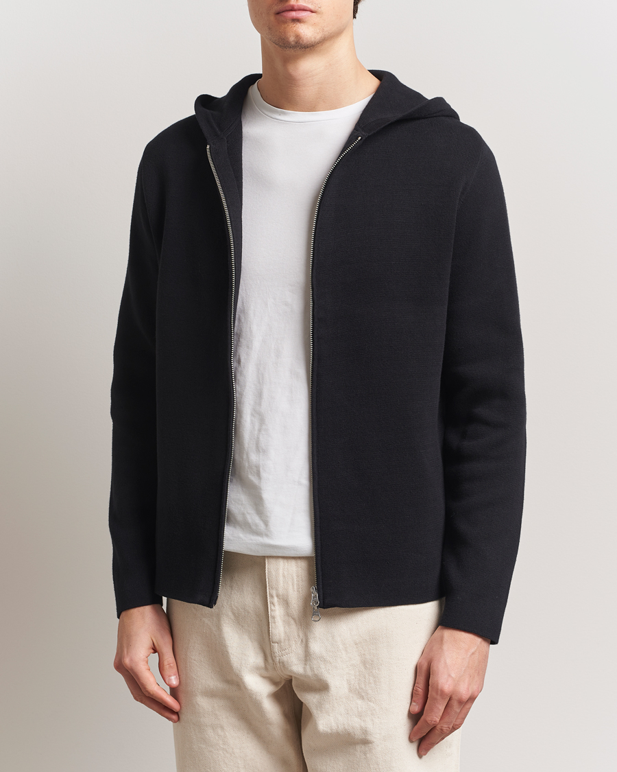 Herren | Pullover | Samsøe Samsøe | Niklas Full Zip Hoodie Black