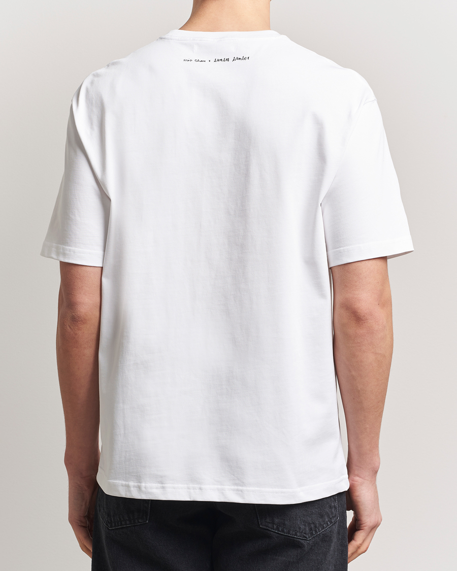 Herren | T-Shirts | Samsøe Samsøe | Heart Printed Crew Neck T-Shirt White