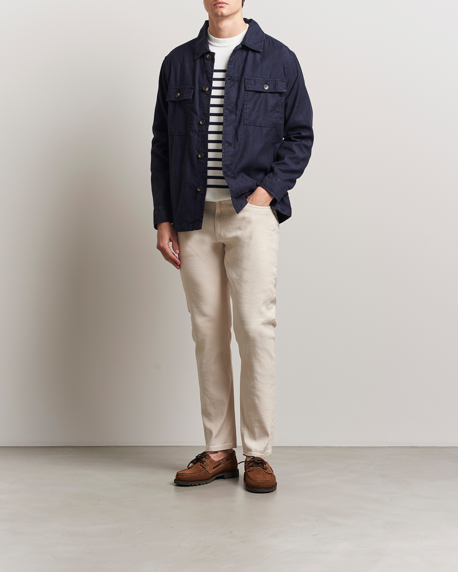 Herren | Hosen | GANT | Regular Cotton/Linen 5-Pocket Pants Putty