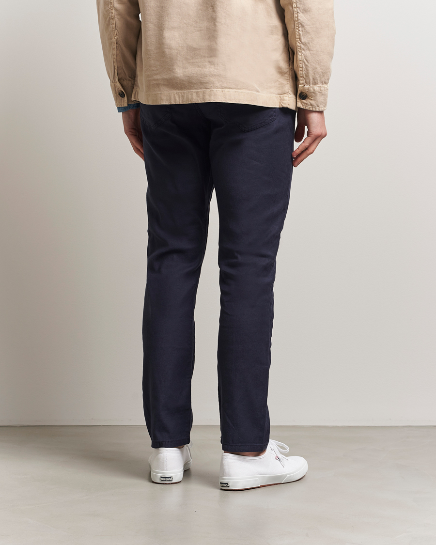 Herren | Hosen | GANT | Regular Cotton/Linen 5-Pocket Pants Evening Blue