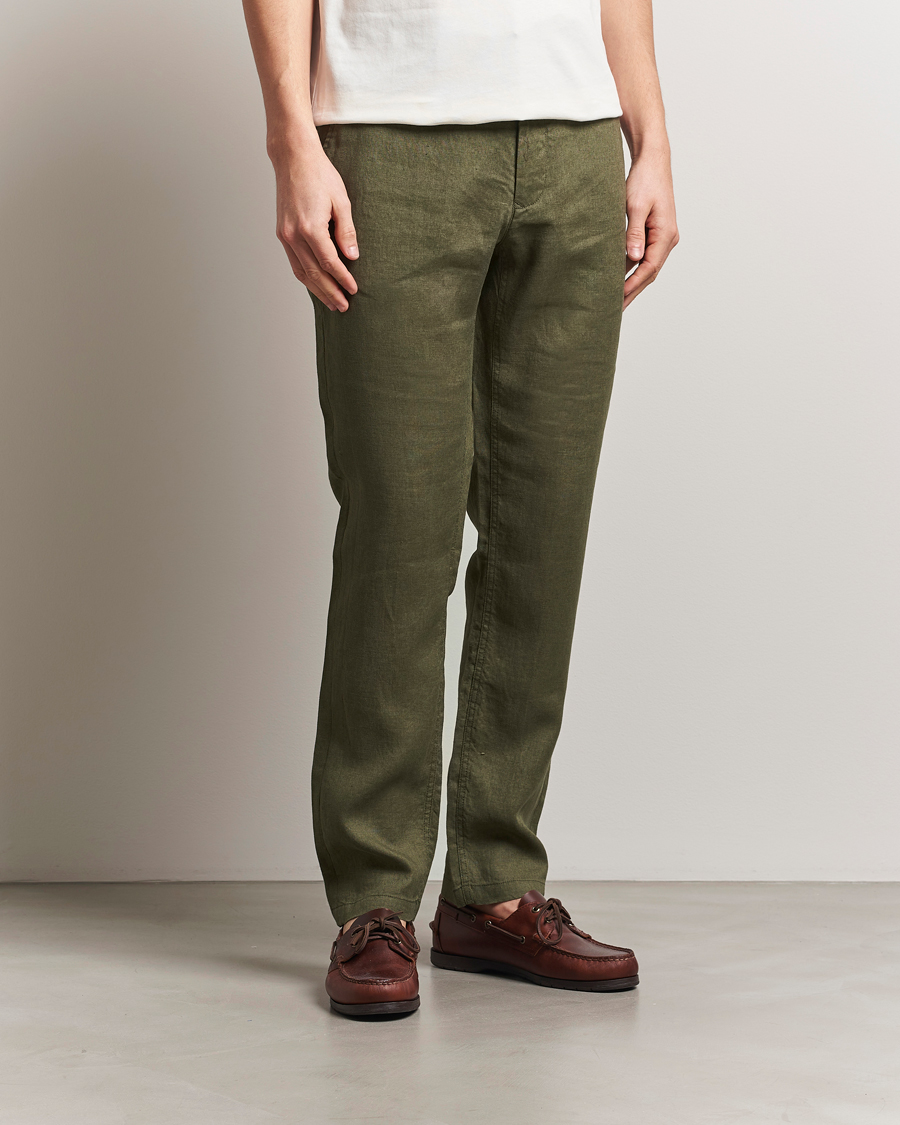 Herren | Hosen | Gant | Relaxed Linen Drawstring Pants Juniper Green