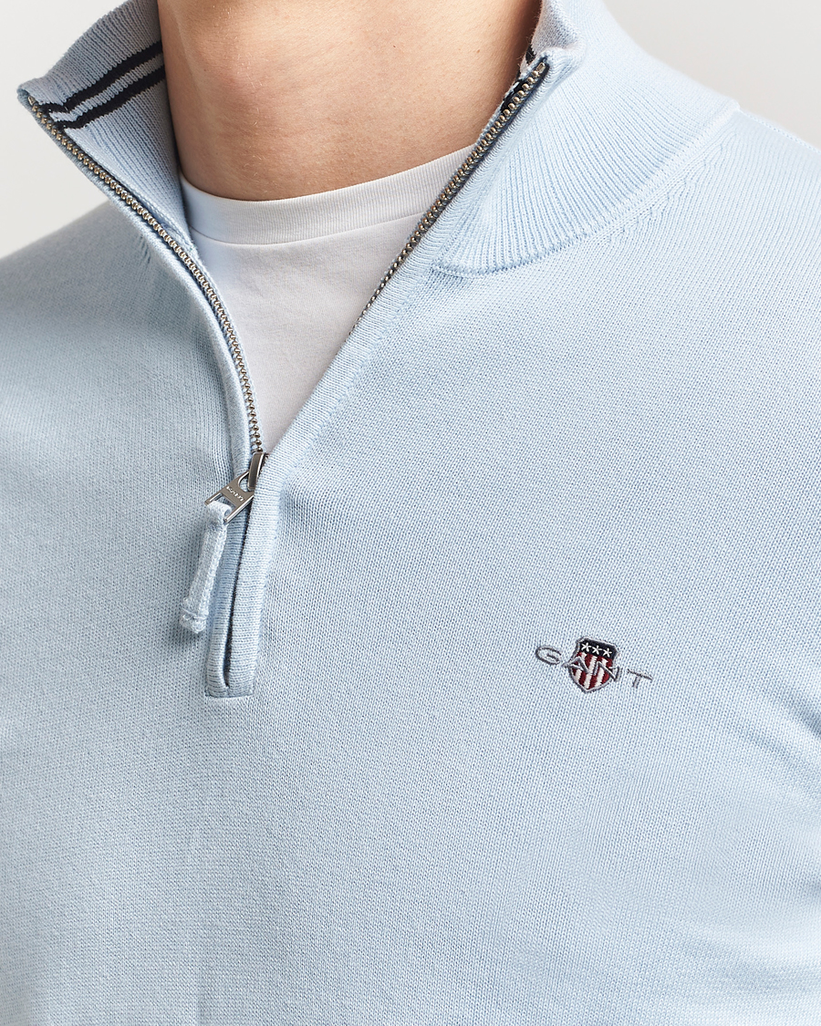 Herren | Pullover | GANT | Classic Cotton Half Zip Fresh Blue