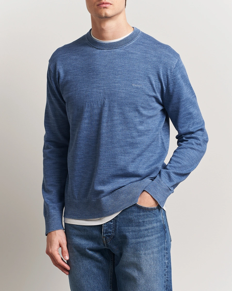 Herren | Pullover | GANT | Sunfaded Crew Neck Sweater Persian Blue