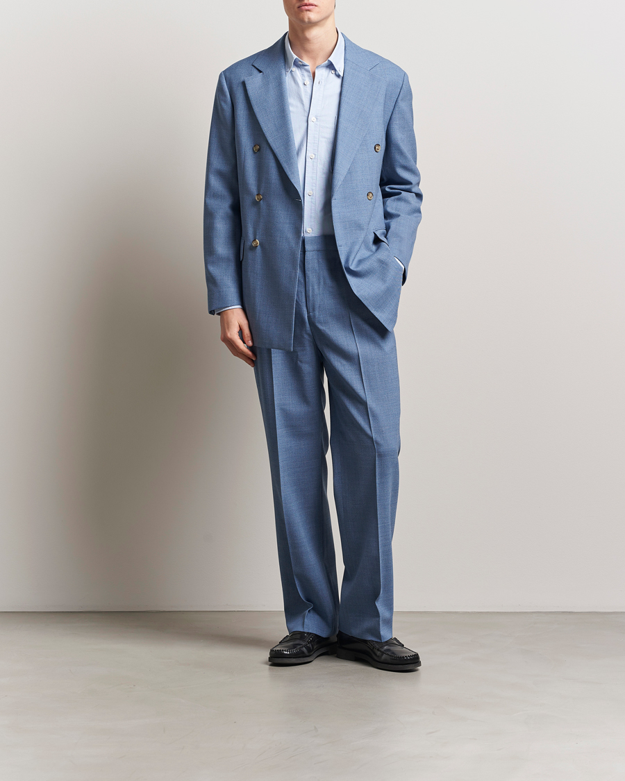 Herren | Sakkos | GANT | Mouline Wool Double Breasted Suit Jacket Salty Sea