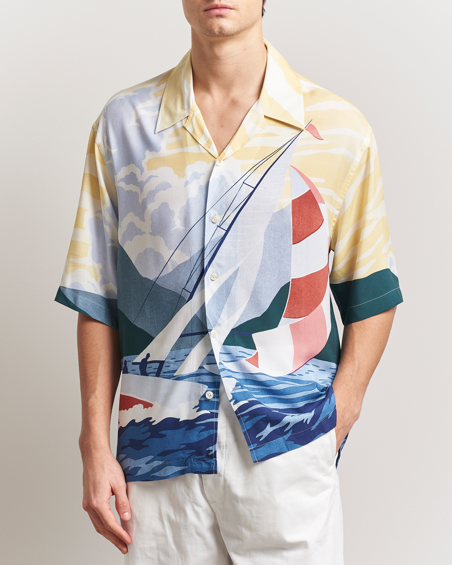 Herren | Hemden | GANT | Relaxed Fit Scenery Sailing Short Sleeve Shirt Multi